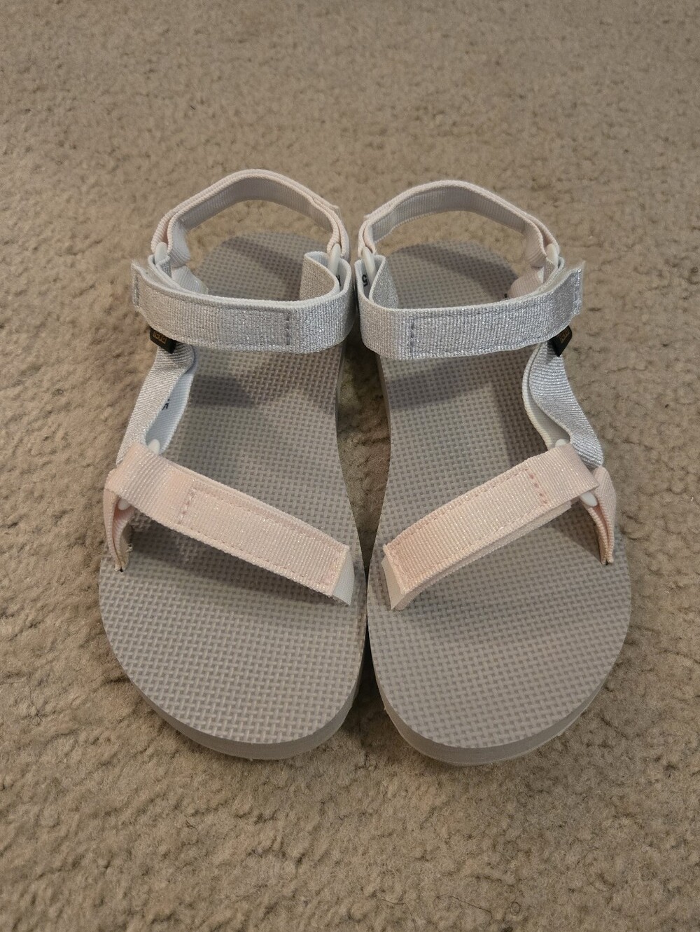 Teva Kids Sandals Light Pink and Gray Sz 5